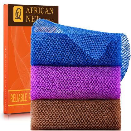 Éponge de bain africaine UJFQBH couleur marron, vue de face