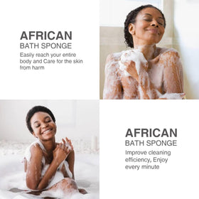 Éponge de bain africaine UJFQBH couleur verte en utilisation