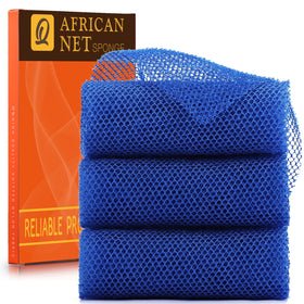Éponge de bain africaine UJFQBH en bleu, vue de face