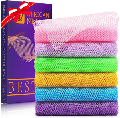 Éponge de bain africaine UJFQBH en violet, vue de face