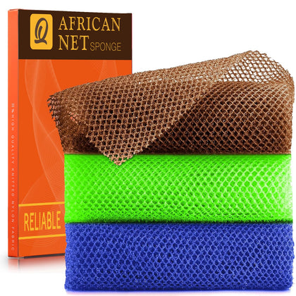 Éponge de bain africaine UJFQBH, modèle couleur brune, vue de face