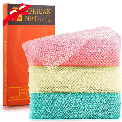 Éponge de Bain Africaine UJFQBH rose avec texture exfoliante