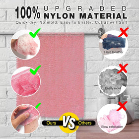 Éponge de bain africaine UJFQBH rose vue arrière