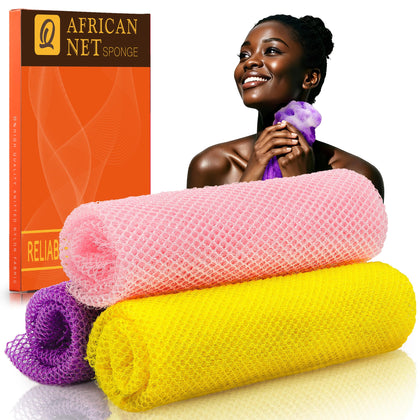 Éponge de bain africaine UJFQBH rose vue de face