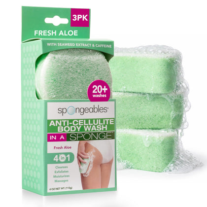 Éponge de Bain Anti-Cellulite Spongeables avec emballage
