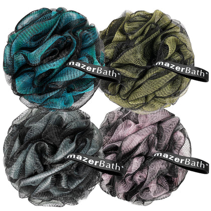 Éponge de Bain Charbon AmazerBath vue avant en bleu