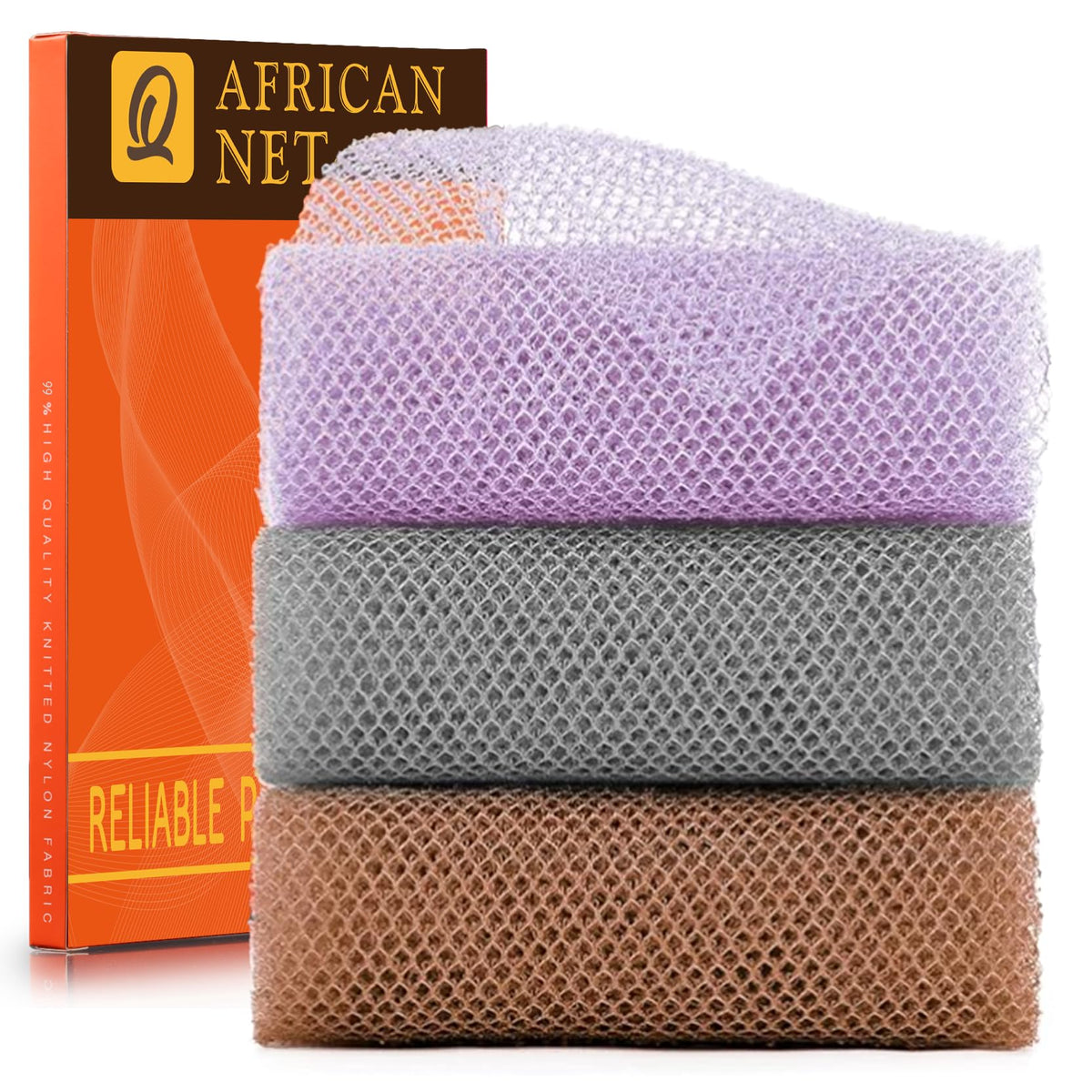 Éponge de bain exfoliante africaine UJFQBH couleur violette