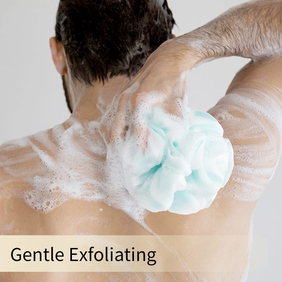 Éponge de bain Farmoga, vue arrière avec détails