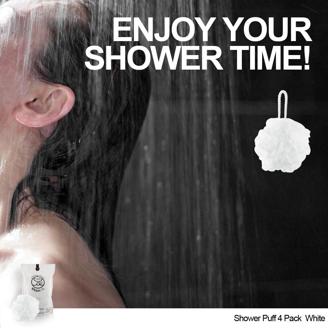 Éponge de bain Loofah WhaleLife, vue arrière