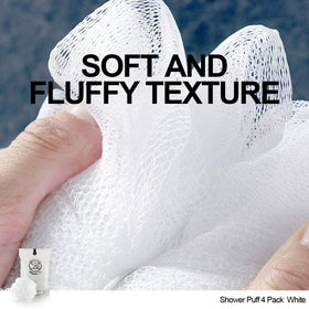 Éponge de bain Loofah WhaleLife, vue de côté montrant la taille