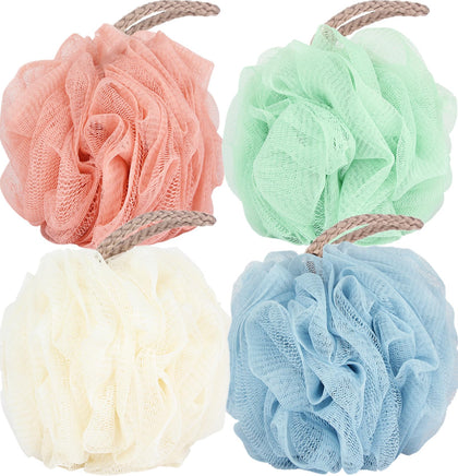 Éponge de bain luffa Fu Store en couleur rose, vue de face