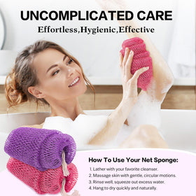 Éponge de bain UJFQBH en utilisation sous la douche