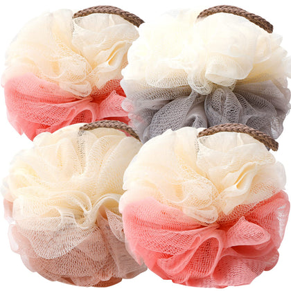 Éponge de douche Loofah Farmoga vue de face en couleur vive