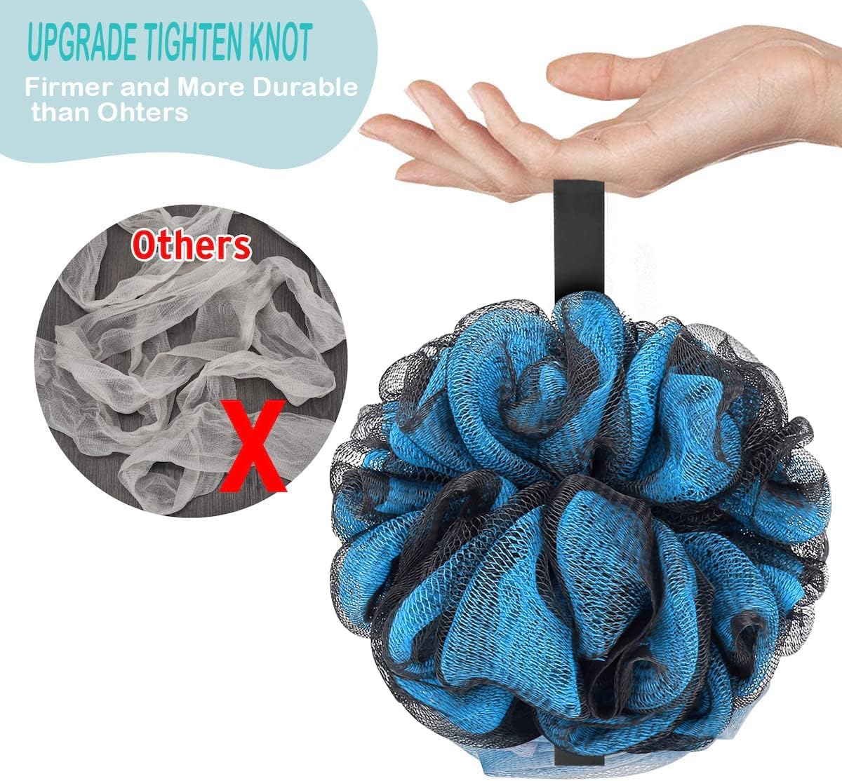 Éponge de douche luffa Fu Store couleur rouge vue de côté