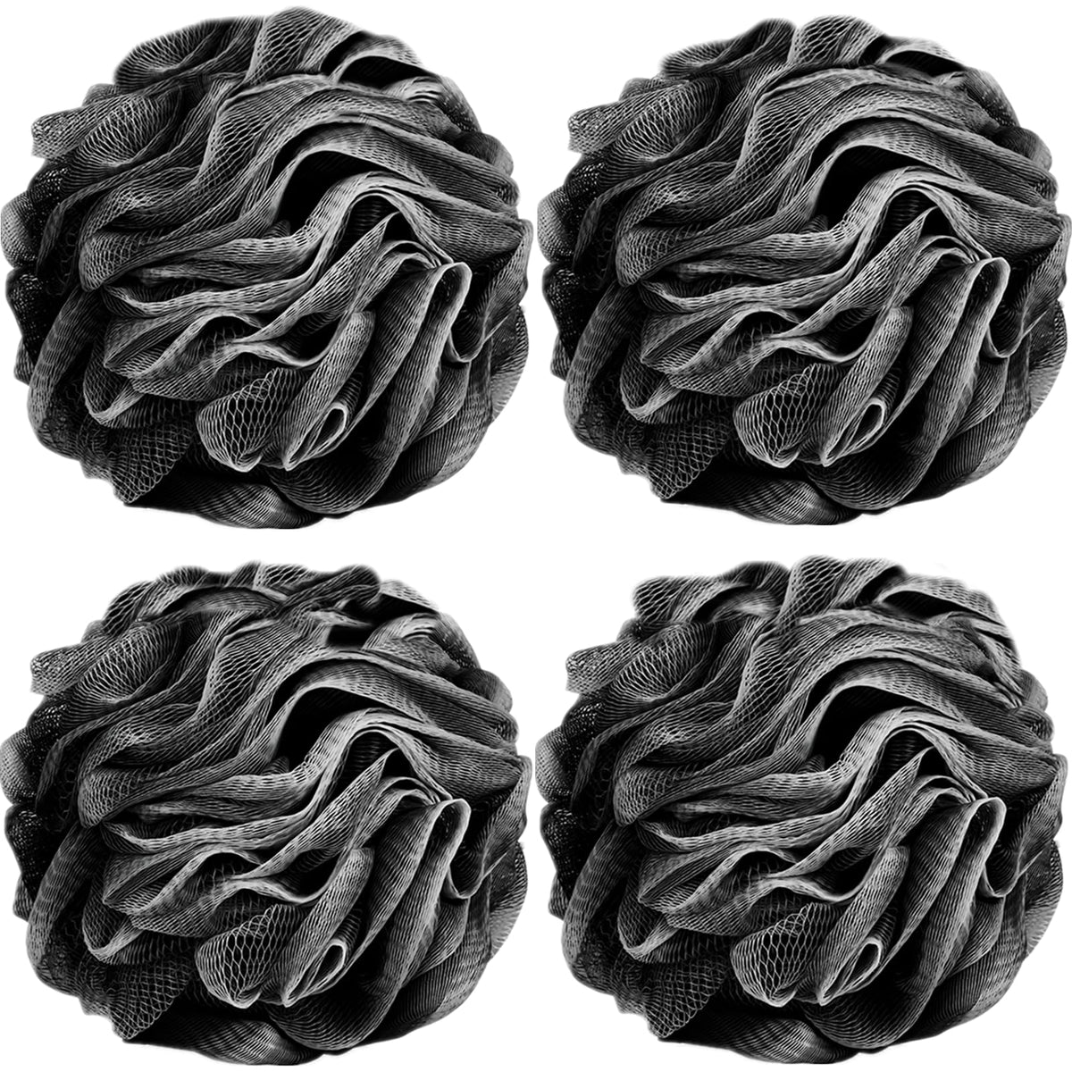 Éponge de douche luffa Fu Store noire, vue de face