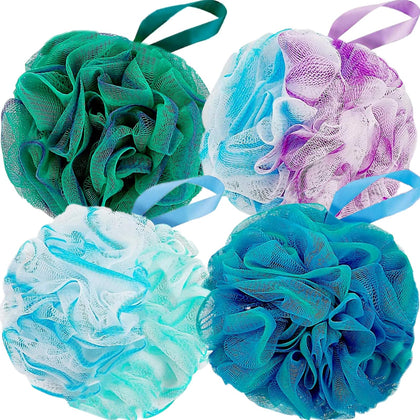 Éponge de douche luffa Fu Store, vue de face avec couleur rose