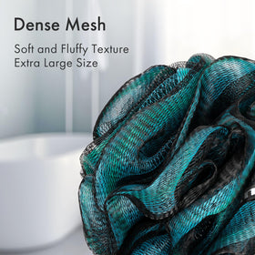 Éponge de luffa bleu AmazerBath vue de face