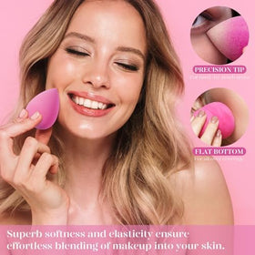 Éponge de maquillage BEAKEY en utilisation sur le visage