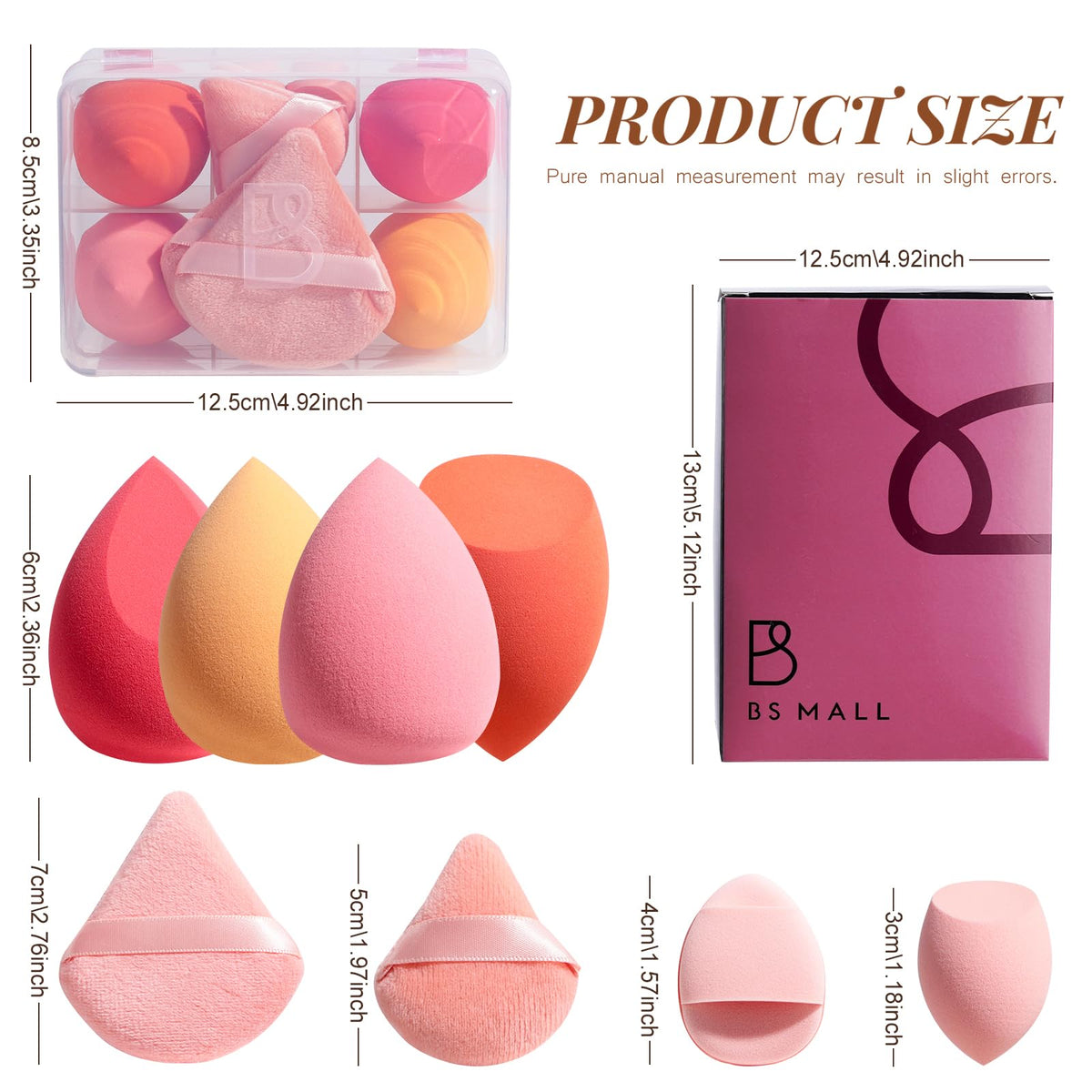 Éponge de maquillage BS-MALL vue de profil