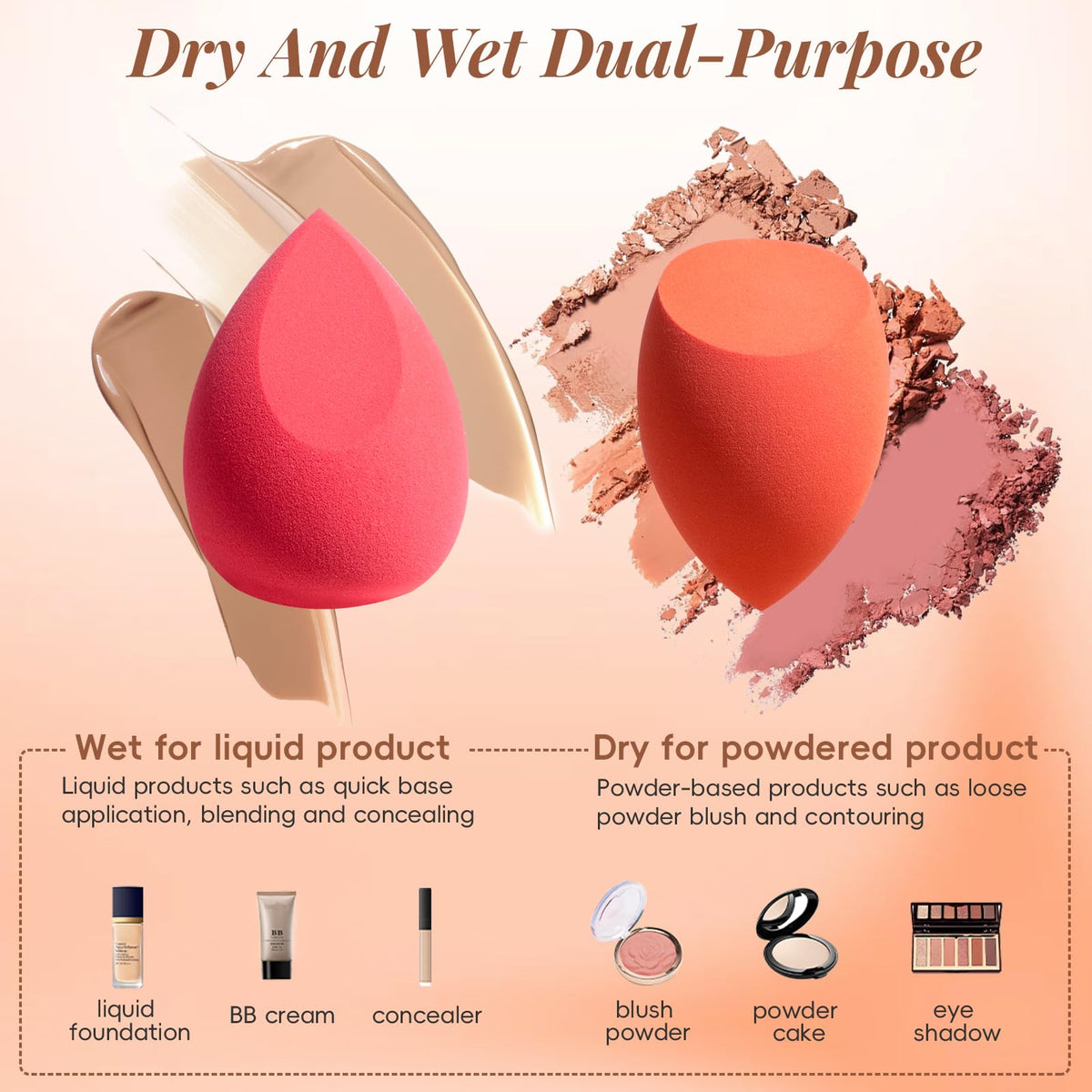 Éponge de maquillage mini BS-MALL pour les détails