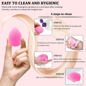 Éponge de maquillage Scartink en utilisation avec fond de teint liquide