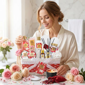 Éponge EVA et fleur séchée dans le coffret spa