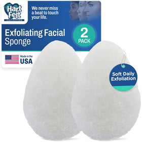 Éponge exfoliante HartFelt pour le visage, vue de face