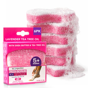 Éponge exfoliante pour pieds Spongeables lavande vue avant