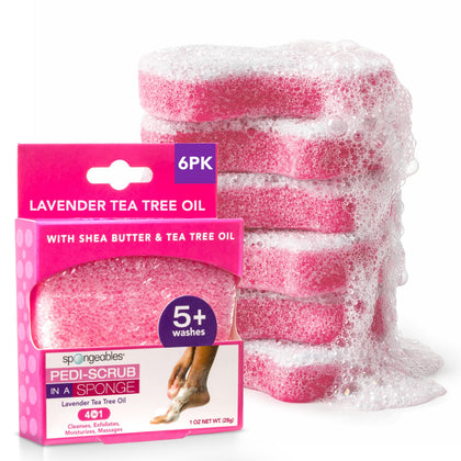 Éponge exfoliante pour pieds Spongeables lavande vue avant