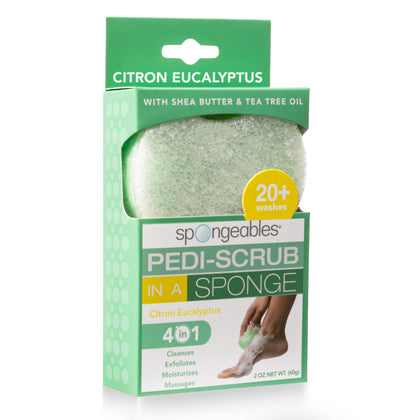 Éponge exfoliante Spongeables au citron eucalyptus vue de face