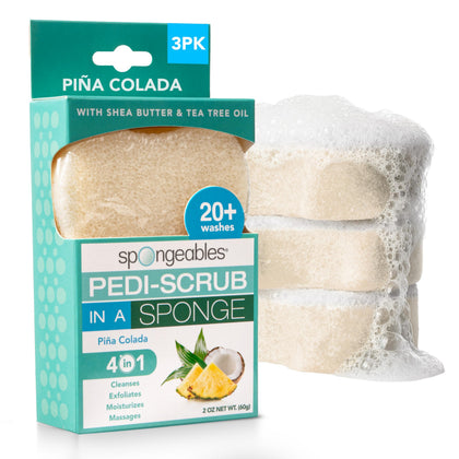 Éponge exfoliante Spongeables Pina Colada vue de face