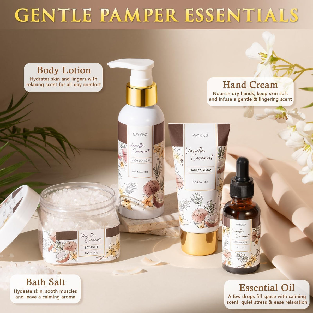 Eponge loofah et pierre ponce du coffret spa MAYICIVO