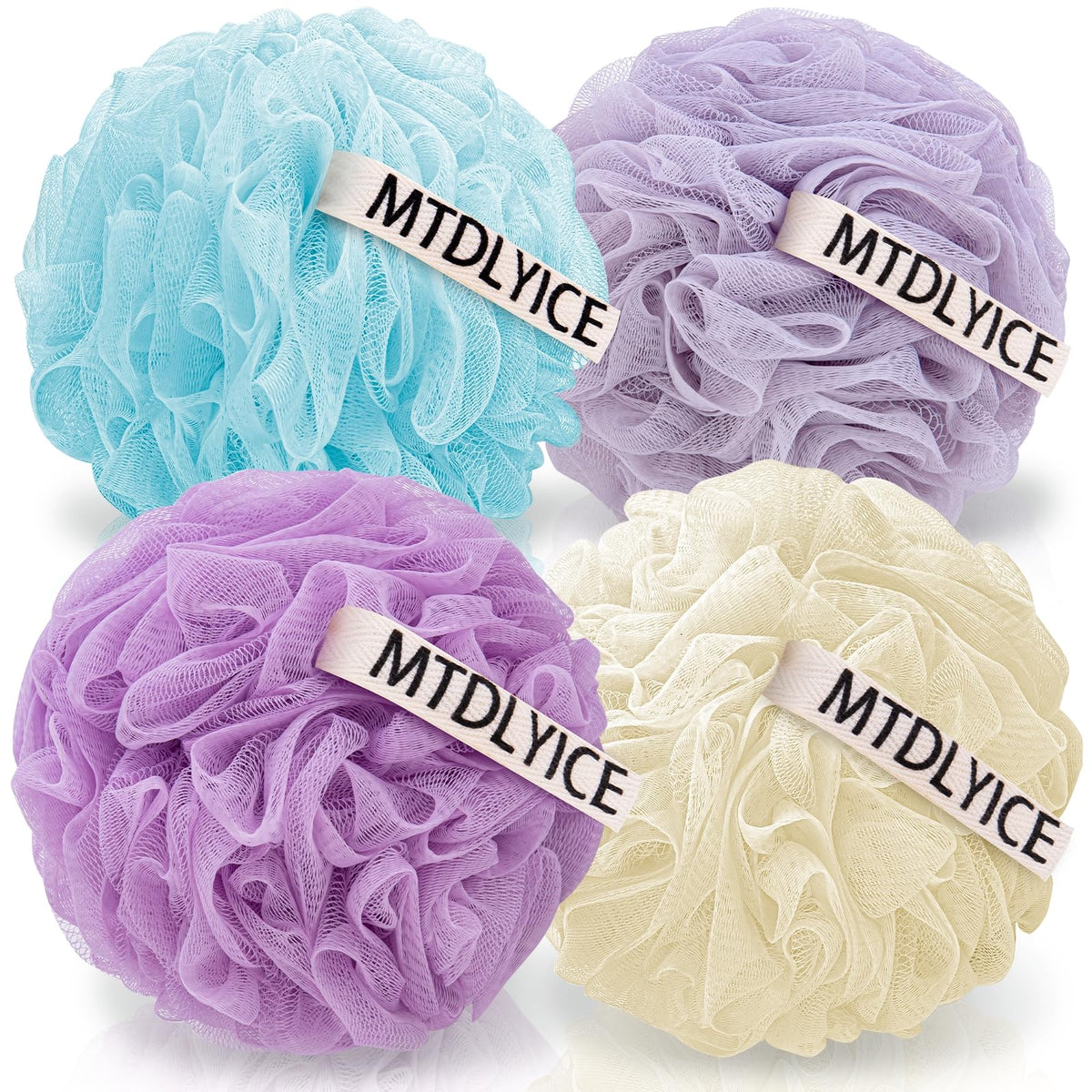 Éponge loofah MTDLYICE XXL 100g couleur lavande vue de face