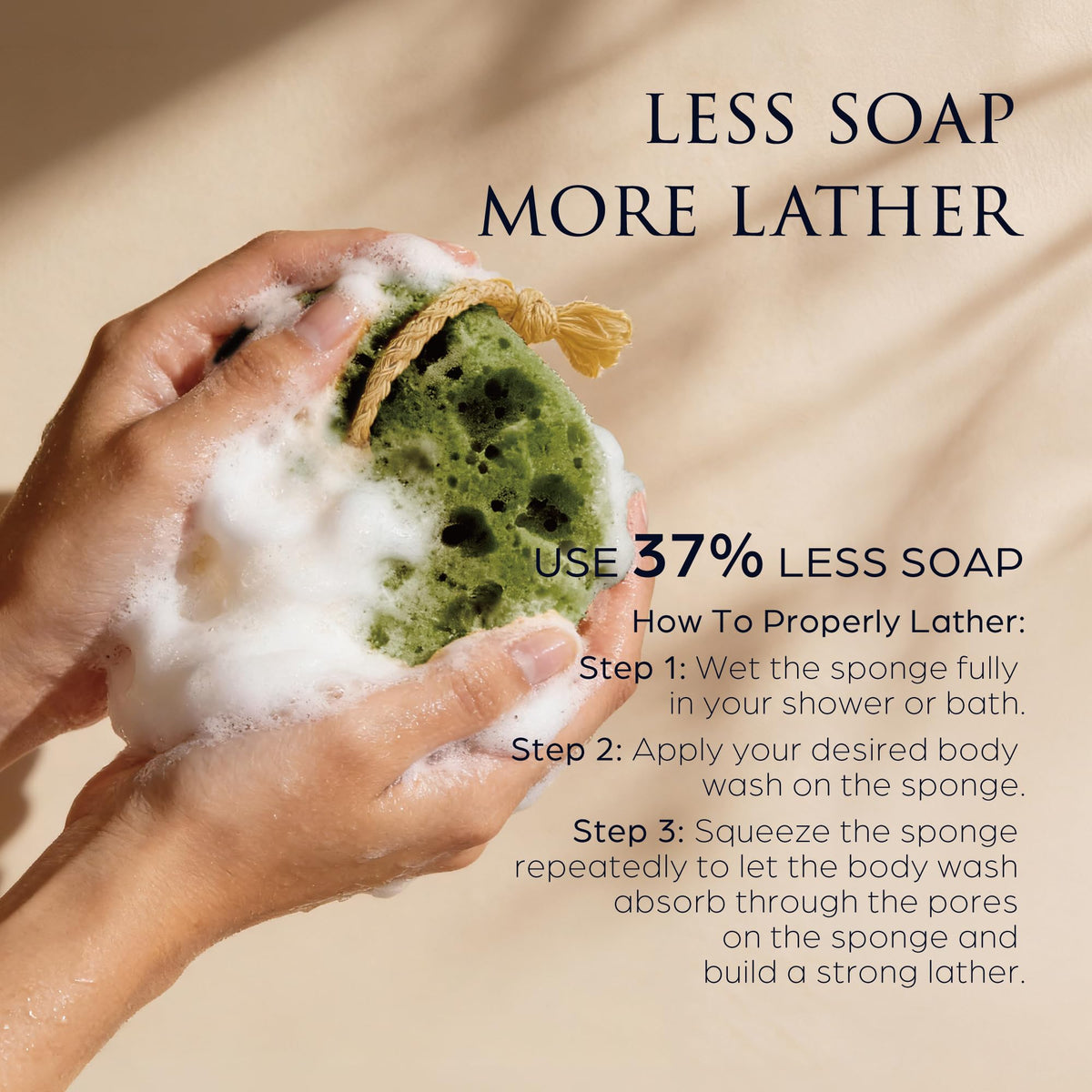 Éponge loofah Spongentle en mousse de polyuréthane haute densité