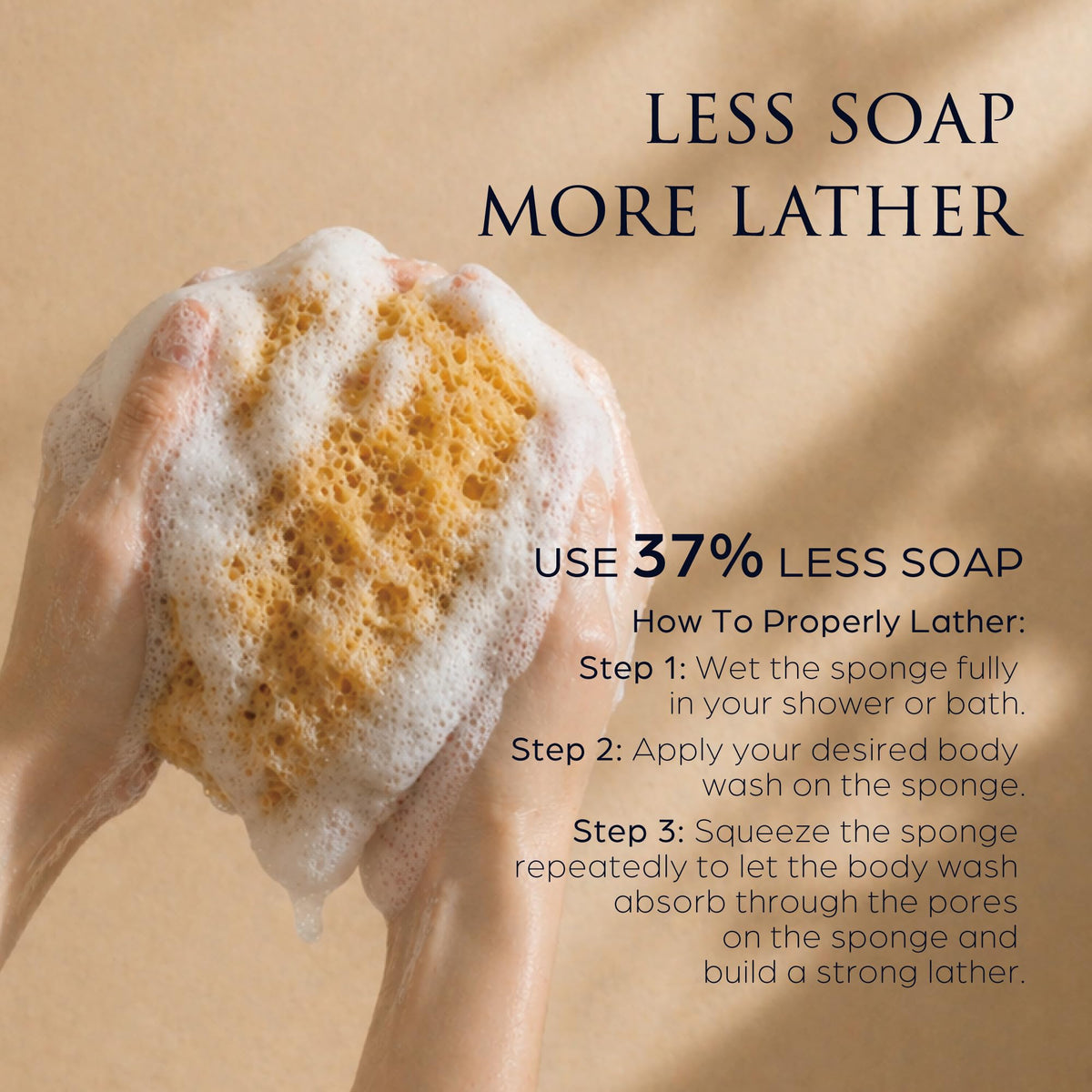 Éponge Loofah Spongentle suspendue pour le séchage