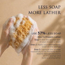 Éponge Loofah Spongentle suspendue pour le séchage