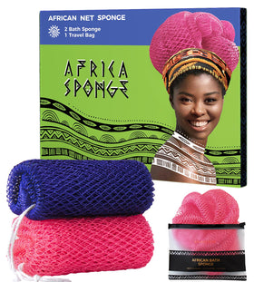 Éponge luffa africaine RelaxScene vue de face avec design coloré