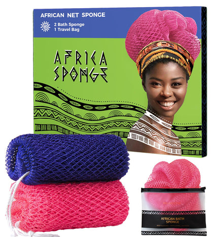 Éponge luffa africaine RelaxScene vue de face avec design coloré