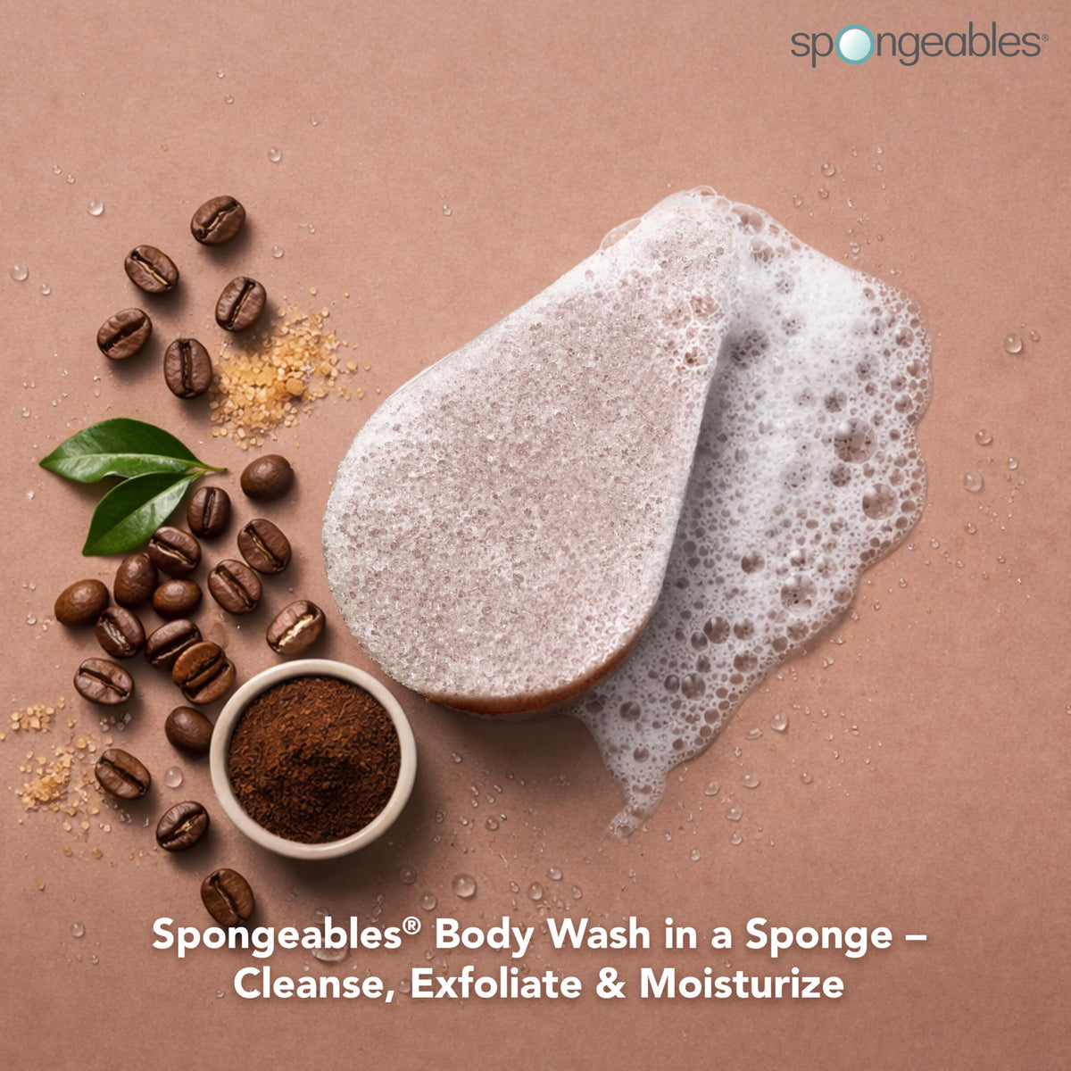 Éponge Spongeables avec texture double pour exfoliation et nettoyage