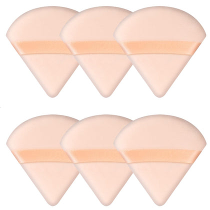 Éponges à poudre Pimoys, 6 pièces, modèle triangle et cercle