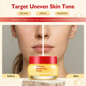 EQUALBERRY Crème Illuminatrice 50ml avec arrière-plan naturel