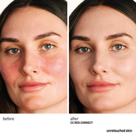 Erborian CC Red Correct affiché sur une table de maquillage