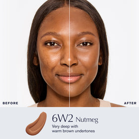 Estée Lauder Double Wear Fond de Teint 6W2 Nutmeg application sur la peau