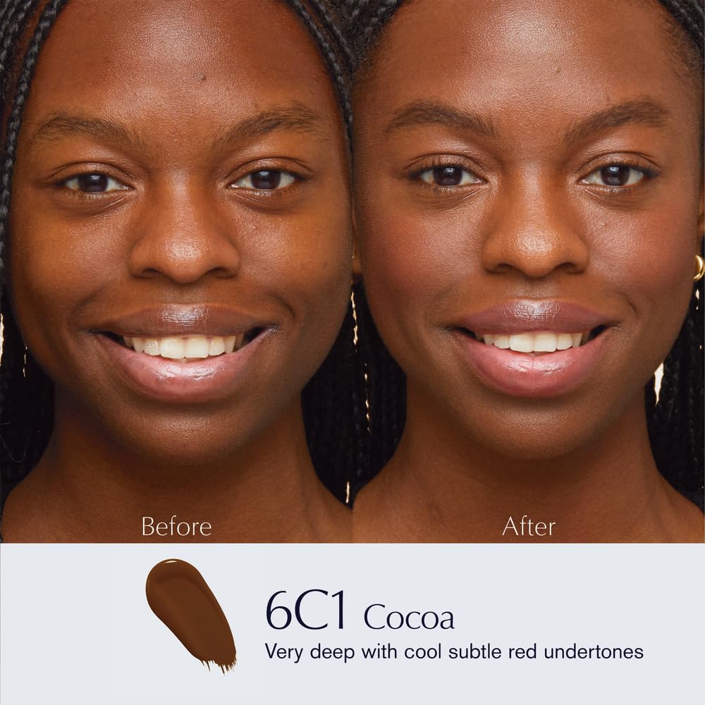 Estée Lauder Fond de Teint Double Wear Sheer Matte 6C1 Rich Cocoa flacon ouvert