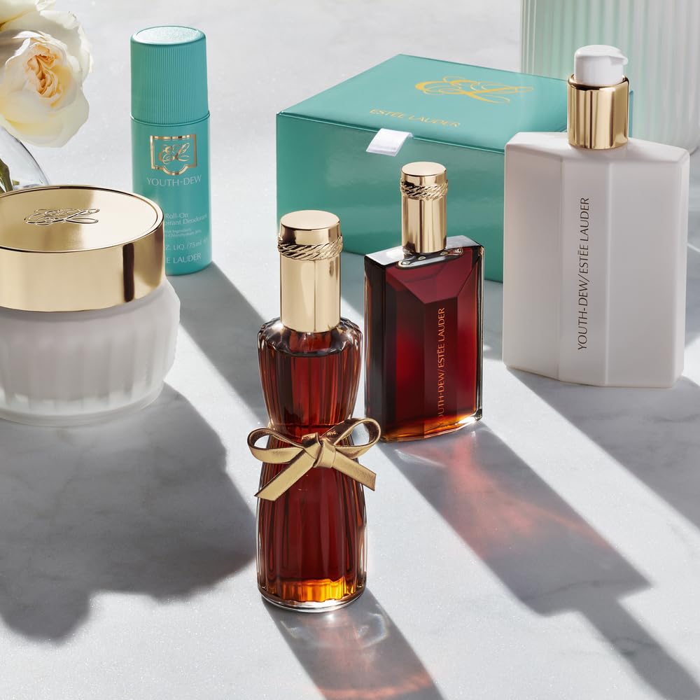 Estée Lauder Youth-Dew Eau de Parfum 200ml sur une table de beauté