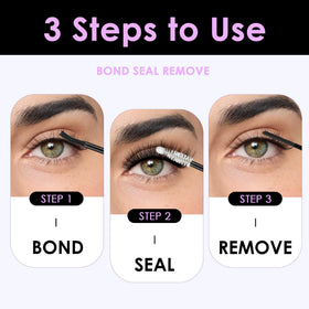Étapes de retrait des cils avec le détachant GAQQI