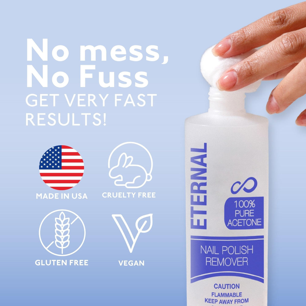 Eternal Gel Polish Remover 473ml étiquette détail