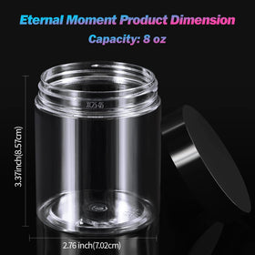 Eternal Moment ensemble de 36 pots en plastique clairs