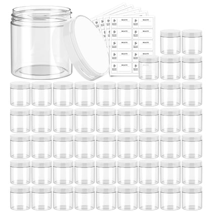 Eternal Moment pots en plastique 4 oz transparents avec couvercles