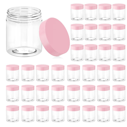 Eternal Moment Pots en Plastique 8 OZ avec couvercles blancs